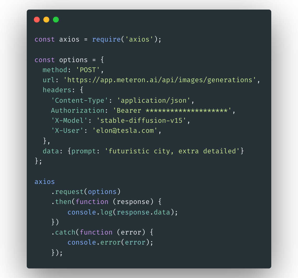 Generating image request in js